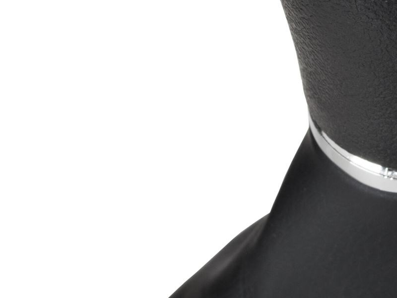 VW Polo V 6R 2009- Gear shift knob BLACK + Lever Gaiter with frame CHROM 5 Gear