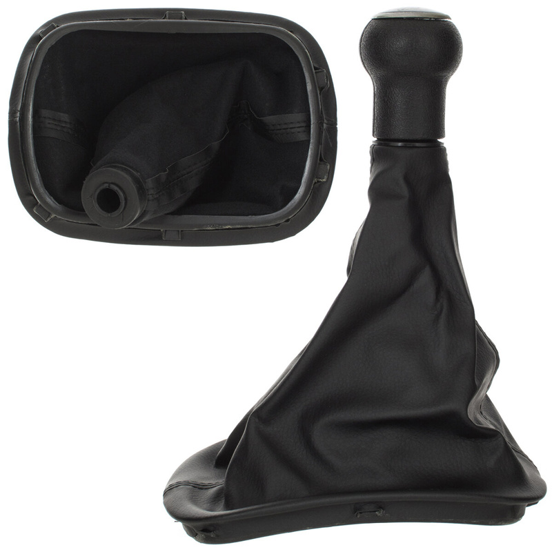 VW Passat B5 96-00 Gear shift knob SILVER + Lever Gaiter with frame 6 Gears