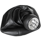 PEUGEOT 307 Gear / gearbox knob BLACK + CHROME CAP + LEVER GAITER 5+R