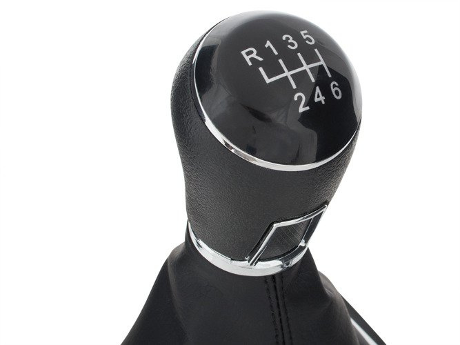 VW Golf VI 08-13 Gear shift knob BLACK + Lever Gaiter 6 Gears
