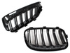 BMW 1 F20 / F21 11-14 3/5D HATCHBACK atrapy między reflektory (nerki) lewa + prawa kpl. BLACK GLOSSY DOUBLE BAR