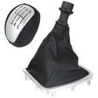 Renault Laguna III 07-15 gałka zmiany biegów CZARNA / SILVER + MIESZEK CZARNY Z RAMKĄ SILVER  6 BIEGÓW