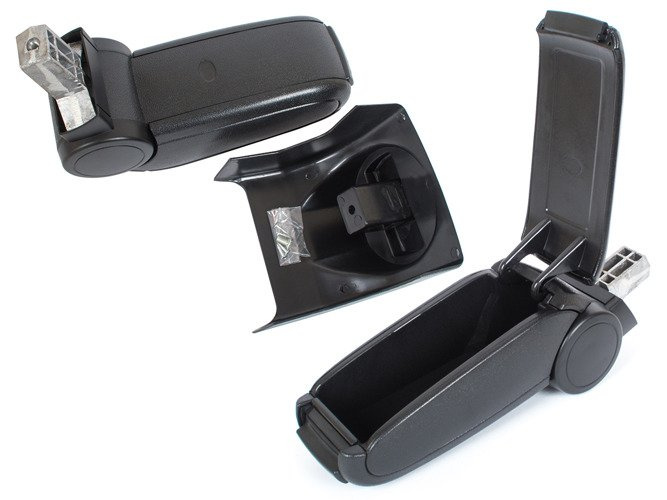 VW Golf V 03-08 armrest set BLACK EKOLEATHER + mounting kit