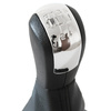 SKODA OCTAVIA MK2 II 04-11 Gear / gearbox knob BLACK + CHROME LID 5+R + LEATHER Lever Gaiter WITH FRAME