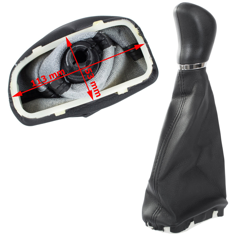 Mercedes W203 C-class 00-07 Gear shift knob BLACK + Lever Gaiter 6 Gears