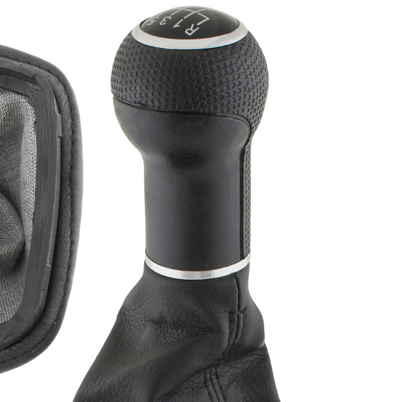 VW Golf IV 98-05 Gear shift knob BLACK 6 Gears + Lever Gaiter Hole 23mm